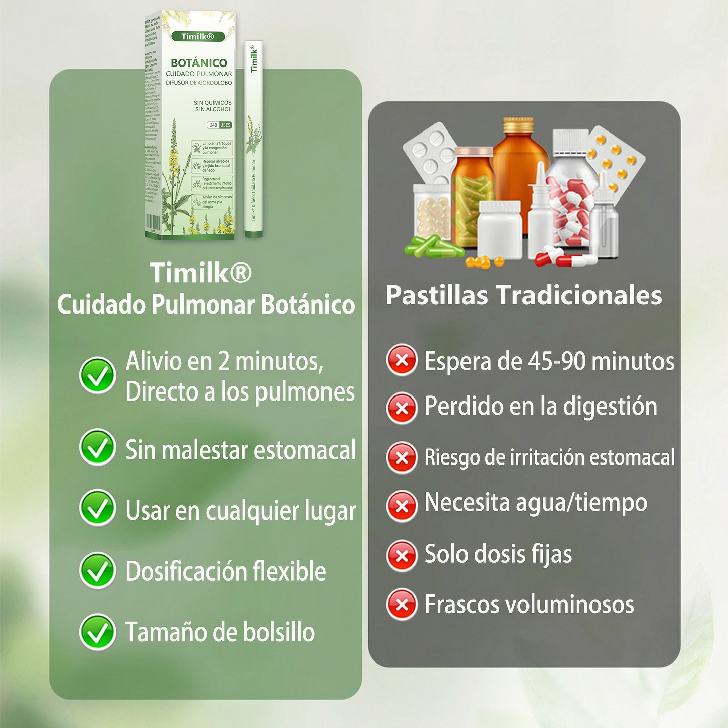 ❤️🎉Timilk®BOTÁNICO CUIDADO PULMONAR DIFUSOR DE GORDOLOBO-923