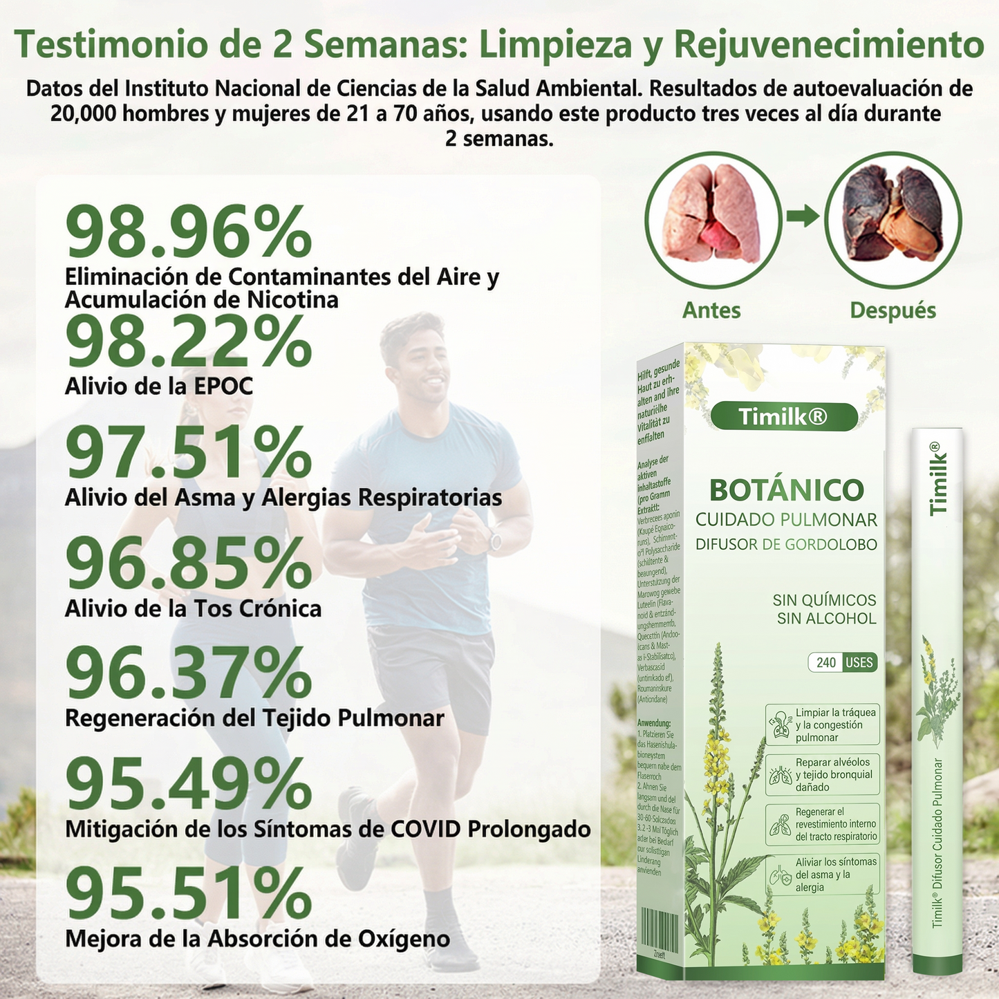 ❤️🎉Timilk®BOTÁNICO CUIDADO PULMONAR DIFUSOR DE GORDOLOBO-923