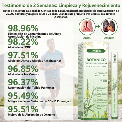 ❤️🎉Timilk®BOTÁNICO CUIDADO PULMONAR DIFUSOR DE GORDOLOBO-923