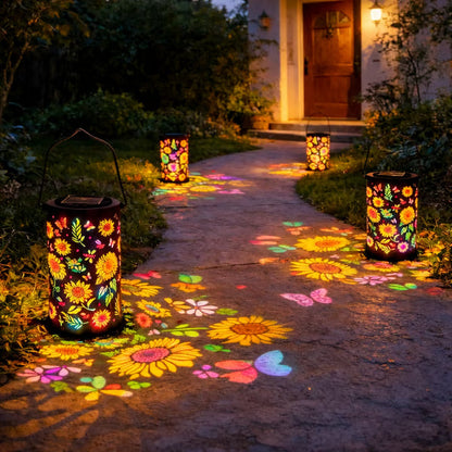 🔥HOT SALE 49% OFF-🌞Colorful Sunflower Glow Solar Garden Lantern-ABB8