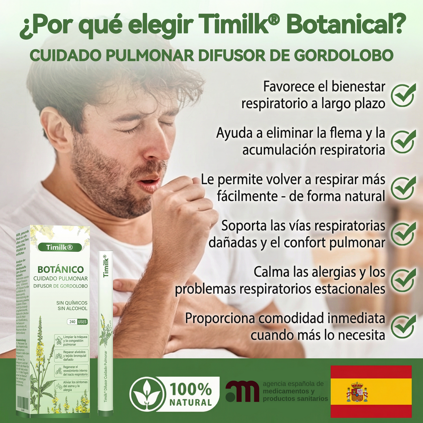❤️🎉Timilk®BOTÁNICO CUIDADO PULMONAR DIFUSOR DE GORDOLOBO-923