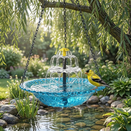 ✨2026 Spring special offer 70% off-🐦Solar Cascade Hanging Bird Bath Fountain-GD
