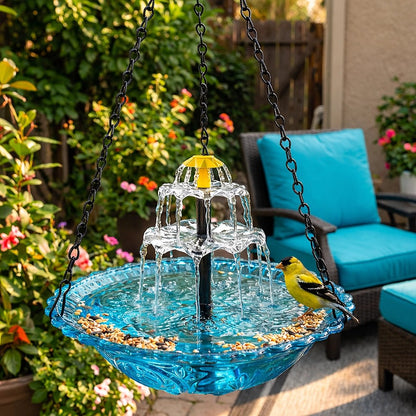 ✨2026 Spring special offer 70% off-🐦Solar Cascade Hanging Bird Bath Fountain-GD
