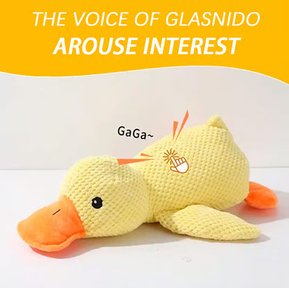 🦆Peluche calmante per cani con suono di starnazzamento – riduce l’ansia da separazione -923