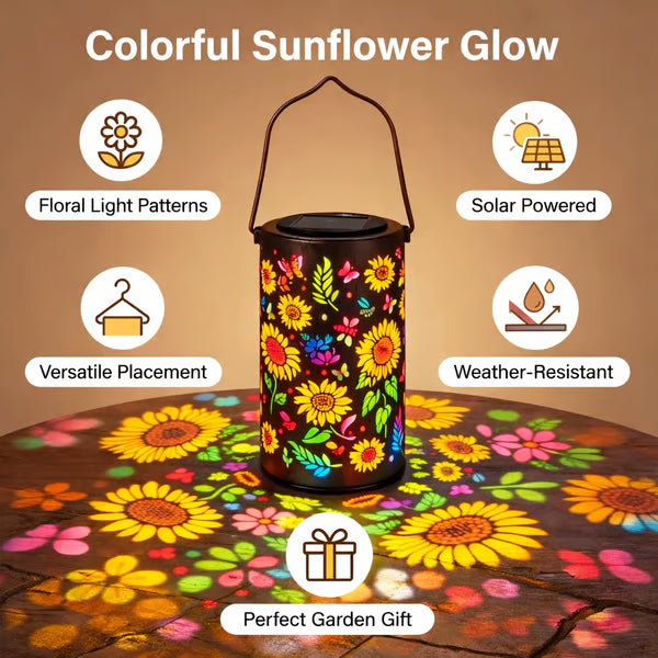 🔥HOT SALE 49% OFF-🌞Colorful Sunflower Glow Solar Garden Lantern-ABB8