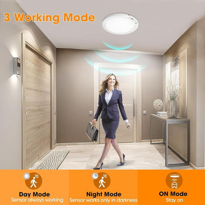 2026 New Rechargeable Motion Sensor Ceiling Light with Remote - Magnetic Wireless Ceiling Light Battery Powered for Closet Shower Stairs Shed Hallway Porch Patio ect-GD