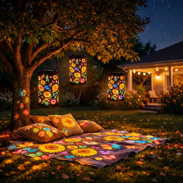 🔥HOT SALE 49% OFF-🌞Colorful Sunflower Glow Solar Garden Lantern-ABB8