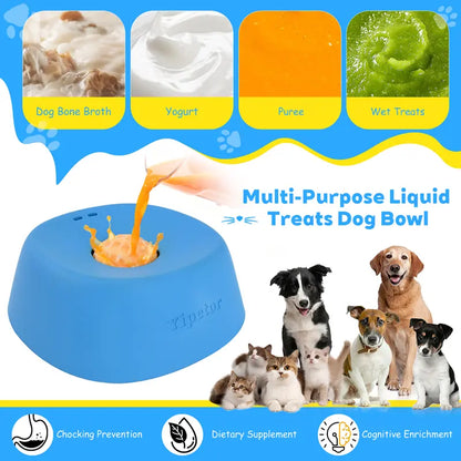 🔥HOT SALE 49% OFF🌟Slow Feeder Dog Bowls for Liquid Treat🔥Built-in Rolling Ball🌟No Spill Bone Broth Dog Licking Bowl⚡Multi-Purpose Puppy Yogurt Feeder Bowl for All Breeds Dietary Supplement/Post-op Nutrition Feeding.valentines gift for pets-TJY