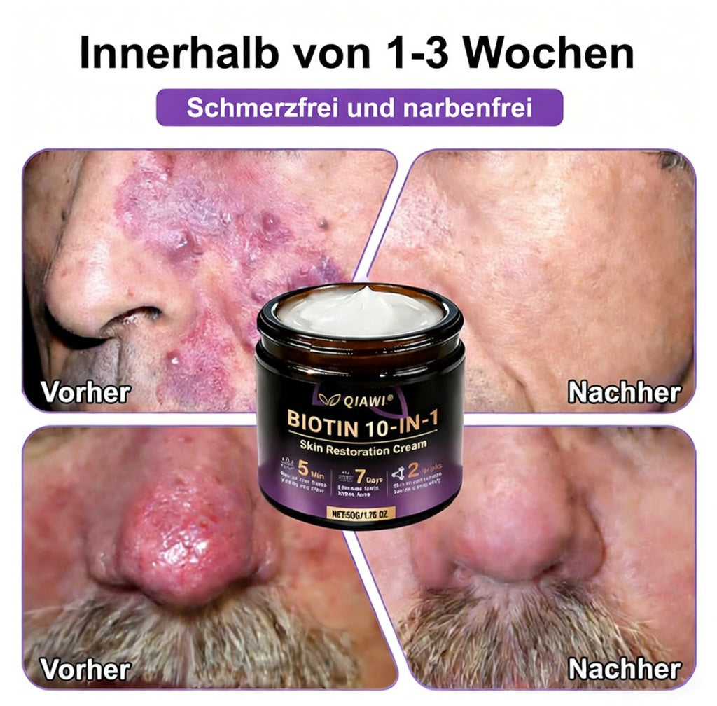 Hergestellt und versendet aus den USA ✨ QIAWI® Biotin 10-in-1 Skin Restoration Cream 🍀-H1